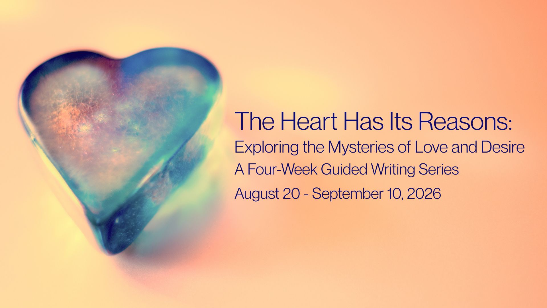 The Heart Has Its Reasons Title Slide Orange